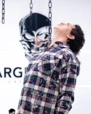 Multicolor Plaid Shirt with Speckle Effect - Image 2