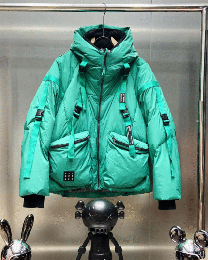 Neon Green Techwear Puffer