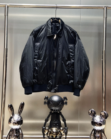 Classic Black Bomber Jacket